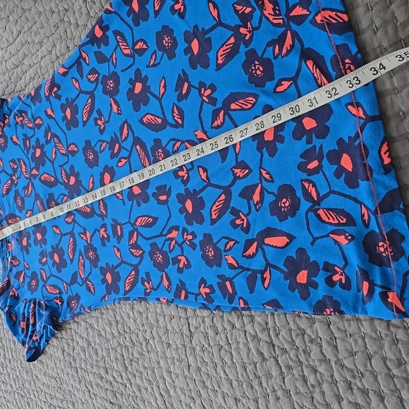 Hatley Dress - Turquoise with Coral Floral & Leaf Pattern - Picture 7 of 13